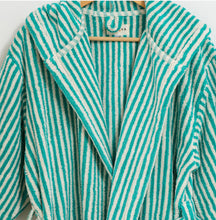 Load image into Gallery viewer, HAND•LOOMED LUXURY BATH ROBE - GREEN
