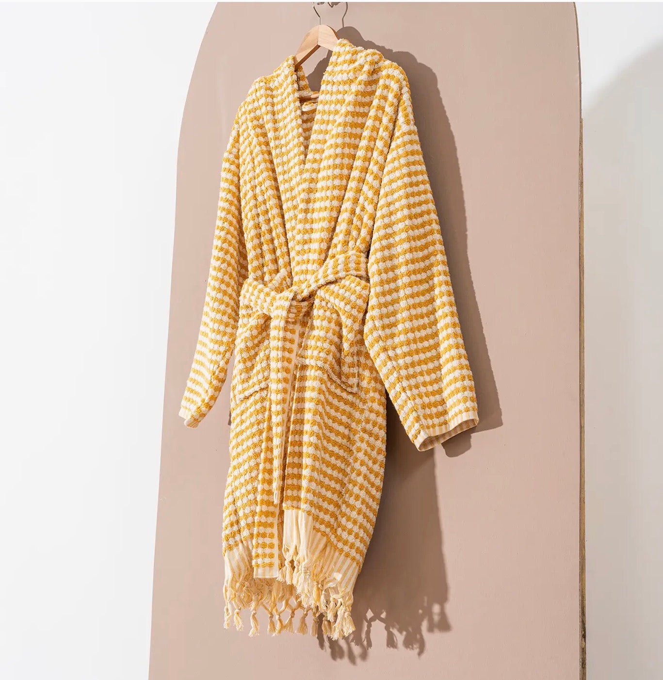 HAND•LOOMED LUXURY BATH ROBE - GOLDEN YELLOW